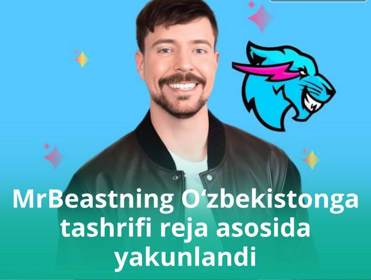 MrBeastning O‘zbekistonga tashrifi reja asosida yakunlandi